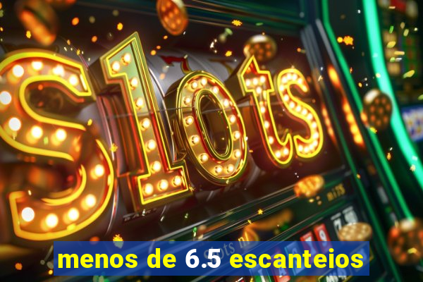 menos de 6.5 escanteios