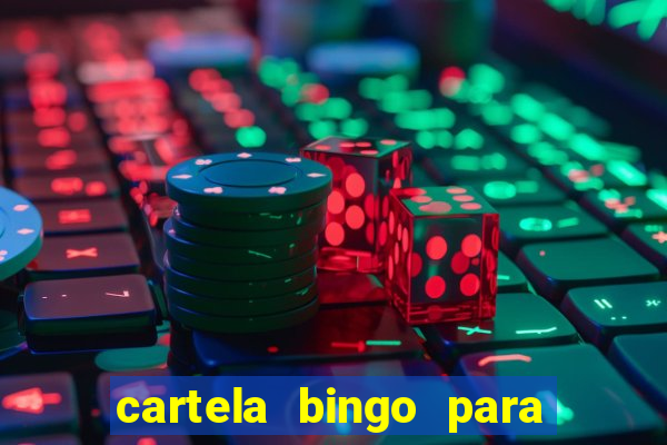 cartela bingo para cha de cozinha imprimir gratis