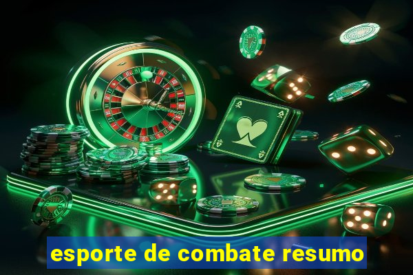 esporte de combate resumo