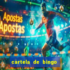 cartela de bingo pra imprimir