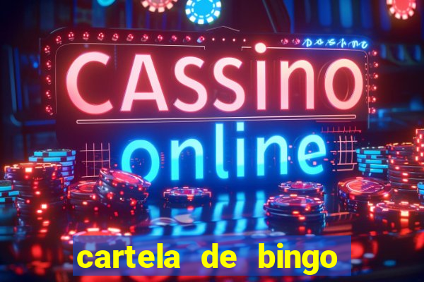 cartela de bingo pra imprimir