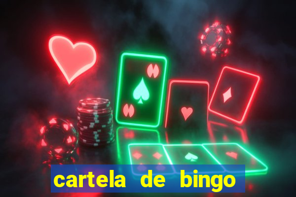 cartela de bingo pra imprimir