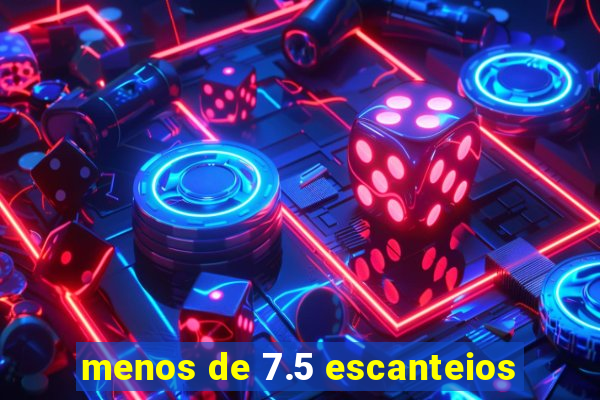 menos de 7.5 escanteios