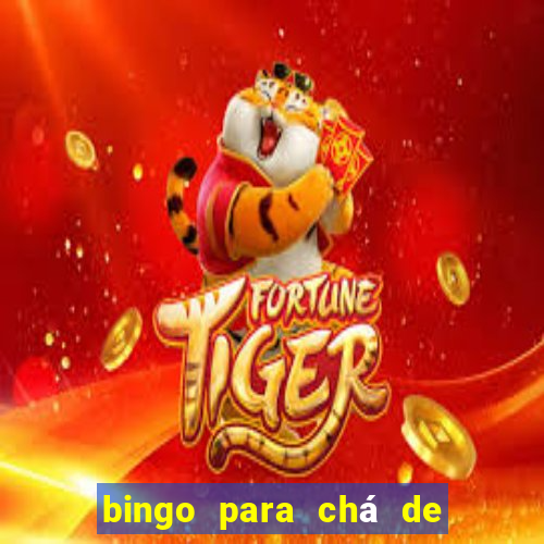 bingo para chá de bebê para imprimir grátis