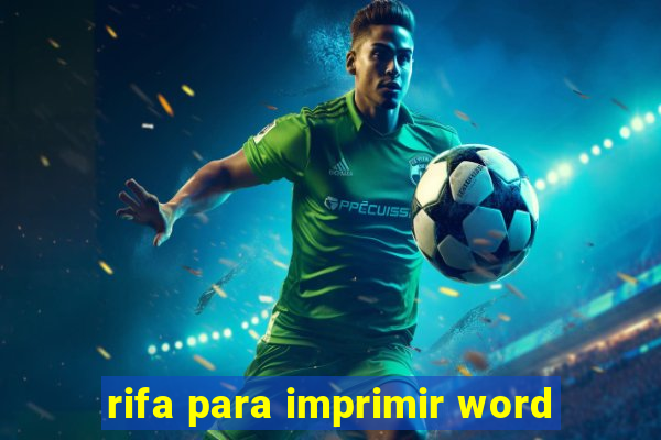 rifa para imprimir word