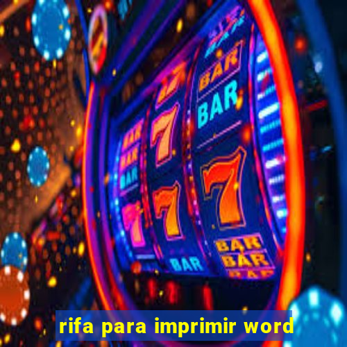 rifa para imprimir word