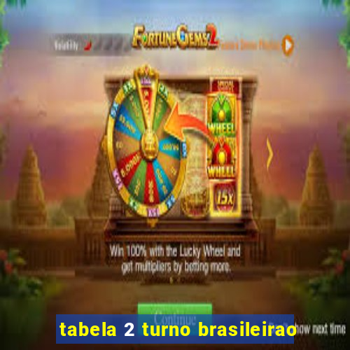 tabela 2 turno brasileirao