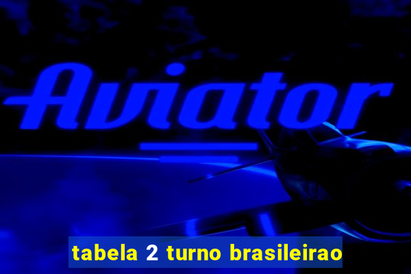 tabela 2 turno brasileirao