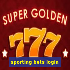 sporting bets login