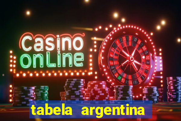 tabela argentina torneo betano