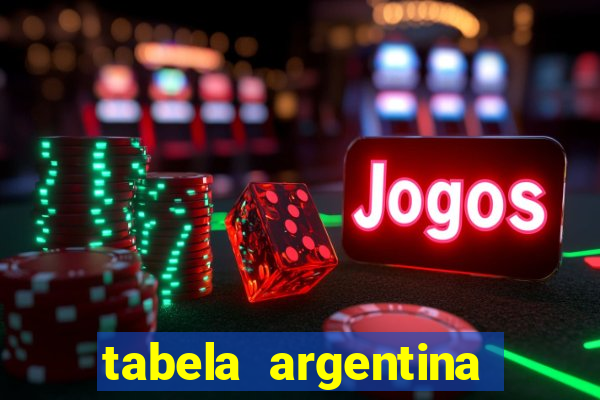 tabela argentina torneo betano