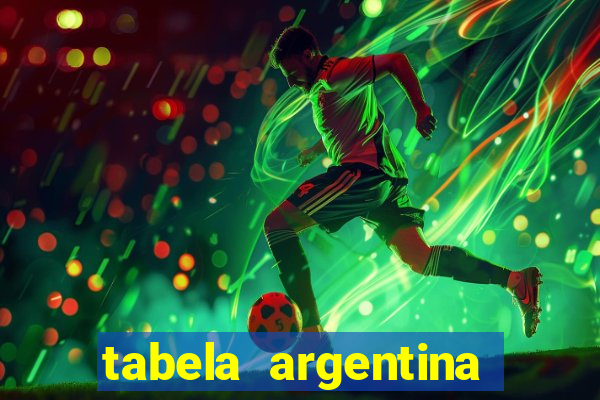 tabela argentina torneo betano