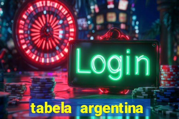 tabela argentina torneo betano