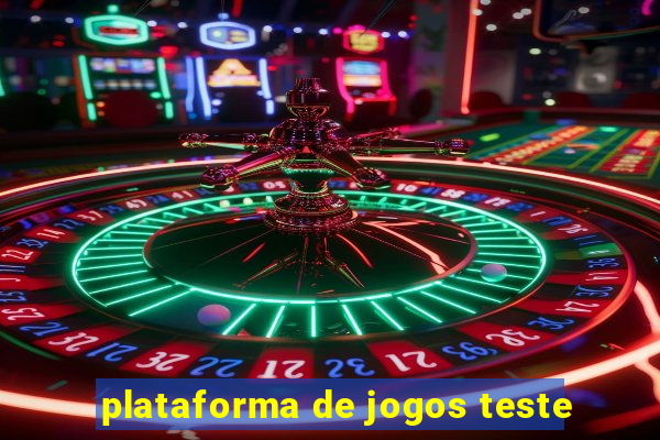 plataforma de jogos teste