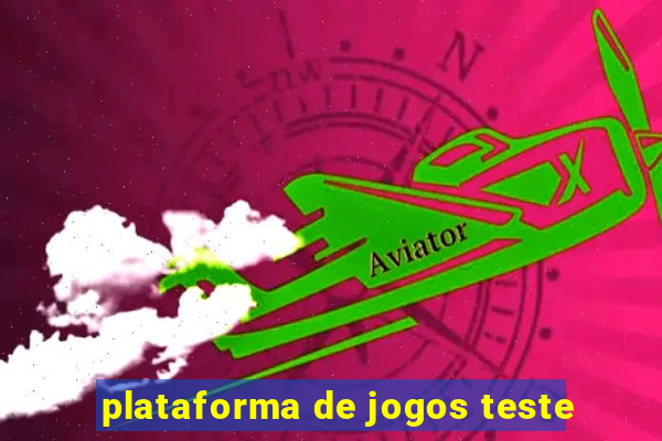 plataforma de jogos teste