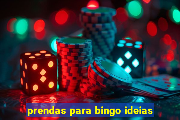 prendas para bingo ideias