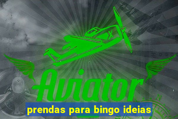 prendas para bingo ideias