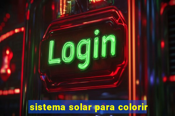 sistema solar para colorir