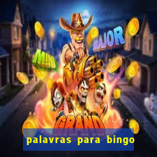 palavras para bingo cha de bebe