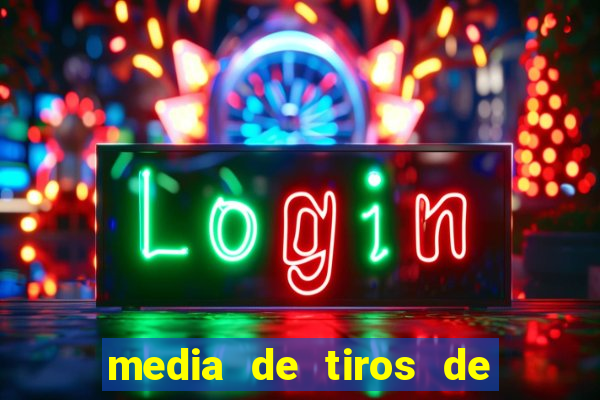 media de tiros de meta por jogo