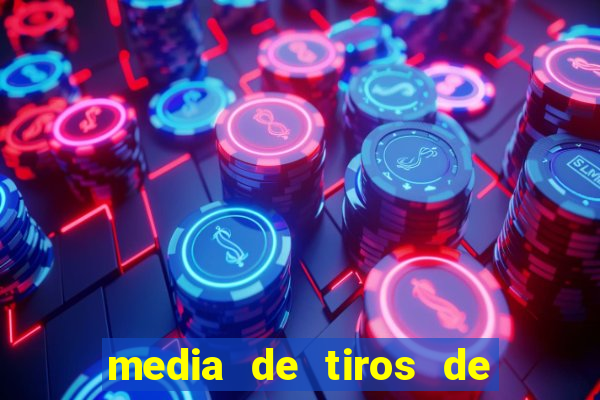 media de tiros de meta por jogo