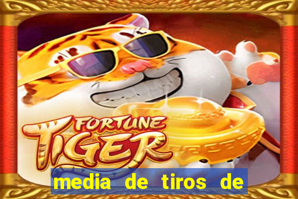 media de tiros de meta por jogo