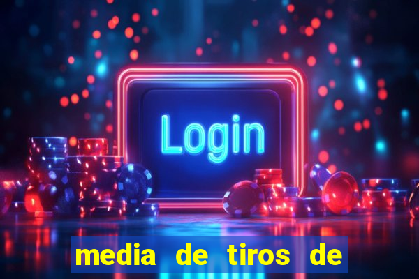 media de tiros de meta por jogo