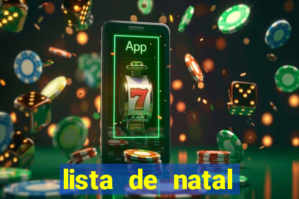 lista de natal para imprimir