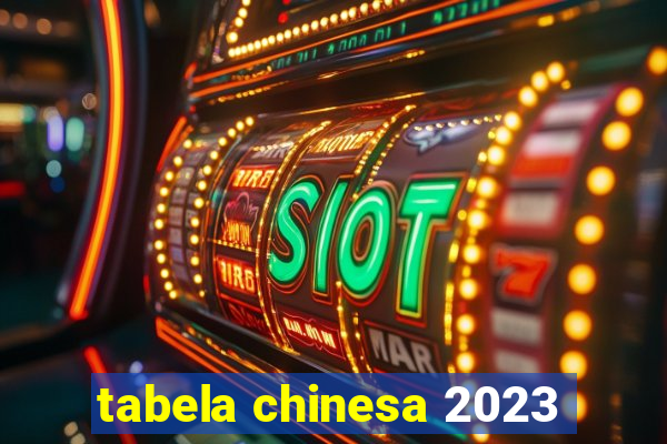 tabela chinesa 2023