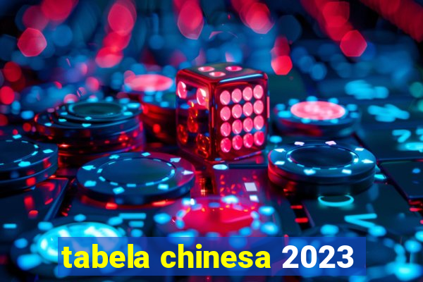 tabela chinesa 2023