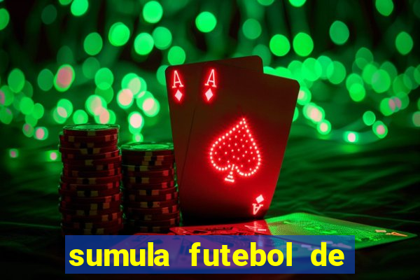 sumula futebol de campo word