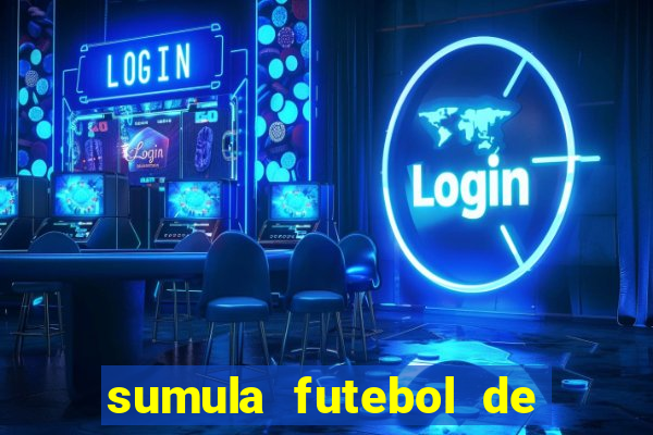 sumula futebol de campo word