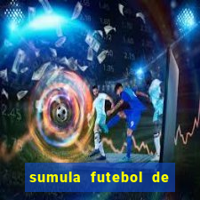 sumula futebol de campo word