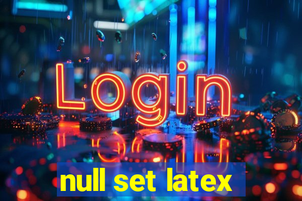 null set latex