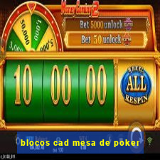 blocos cad mesa de poker