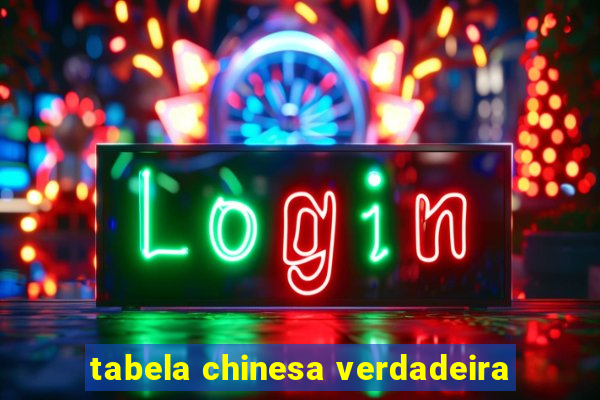 tabela chinesa verdadeira