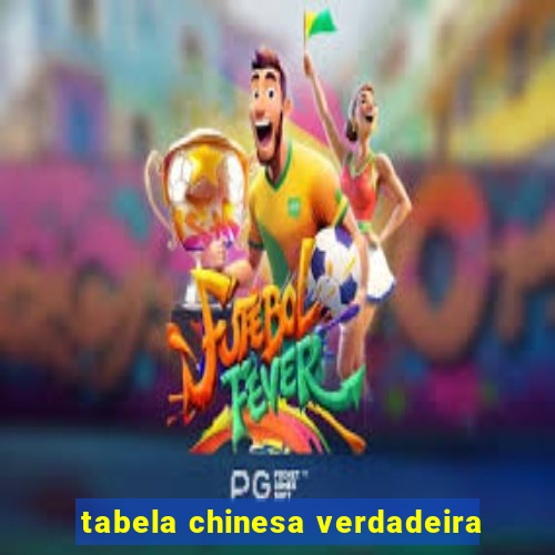 tabela chinesa verdadeira