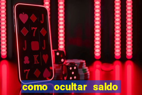 como ocultar saldo na betfair