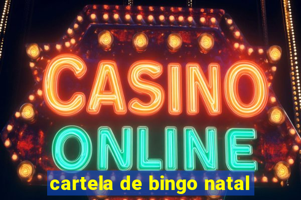 cartela de bingo natal