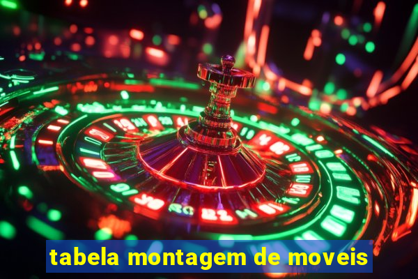 tabela montagem de moveis