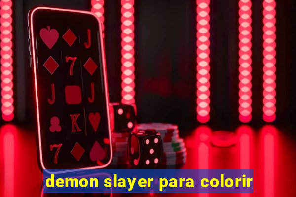 demon slayer para colorir