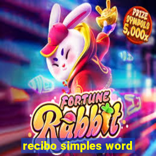 recibo simples word