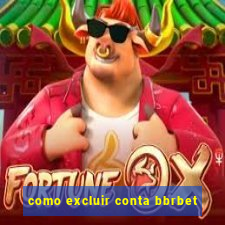 como excluir conta bbrbet