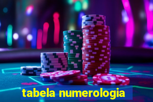 tabela numerologia