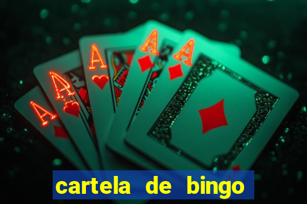 cartela de bingo cha de bebe