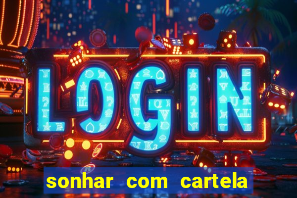 sonhar com cartela de bingo