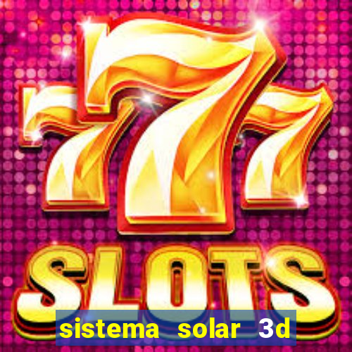 sistema solar 3d em movimento