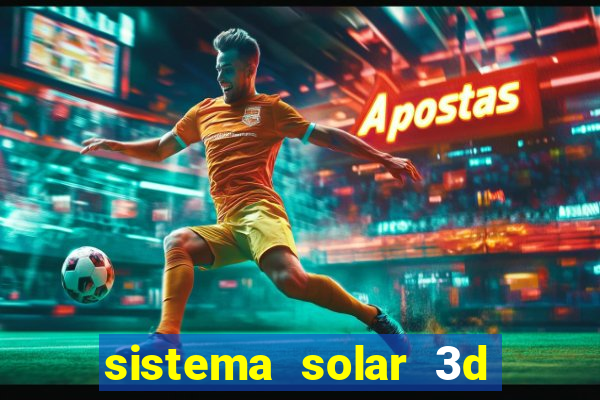 sistema solar 3d em movimento