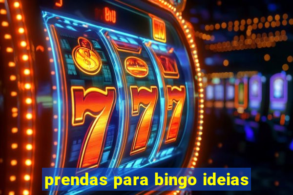 prendas para bingo ideias