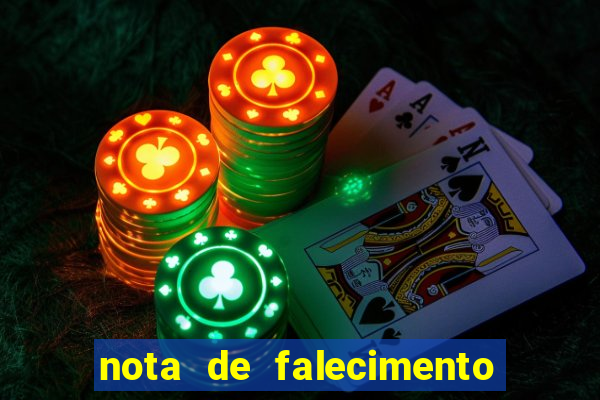 nota de falecimento a tribuna santos hoje